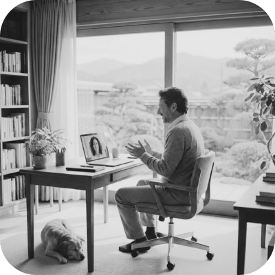 Persona haciendo una sesión individual